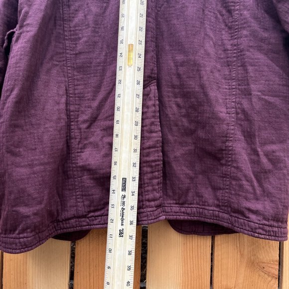 Chore Herringbone 100% Cotton Raspberry Long "Tourist Jacket" Size 4 M/L puffer - Picture 12 of 13